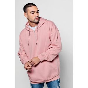 Boohoo Men’s Pink Zipper Hoodie